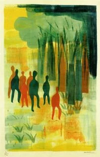 0015a H Werkman ChVI 1 De kinderen in het bos 1941 Sjabloon rol rolkant op papier 51 x 33 cm. Stedelijk Museum Amsterdam (3)